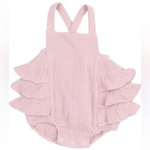 NWT Angel Dear Pink Ruffled Baby Romper